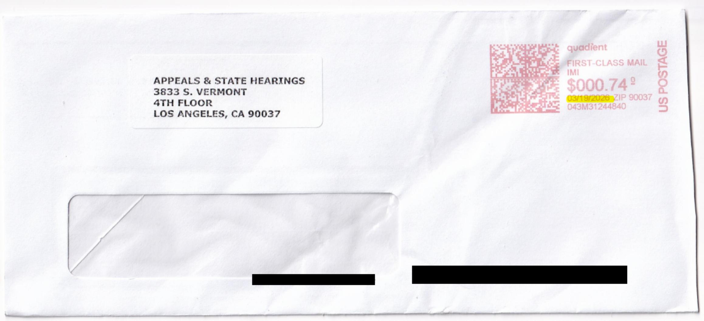DPSS Envelope Postmark